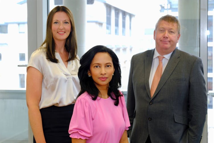 Left to right: Alicia Theuma, Chaya Hanoomanjee, Richard Healey