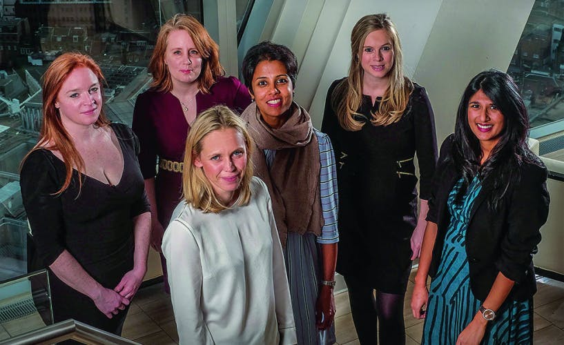 L-R: Helen Croke, Ropes & Gray; Laura Brunnen, Reed Smith; Jessica Adam, Macfarlanes; Anu Balasubramanian, DLA Piper; Katja Butler, Skadden; and Fatema Orjela, Sidley Austin